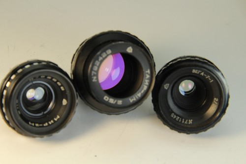 Lens vintage soviet - set, 3